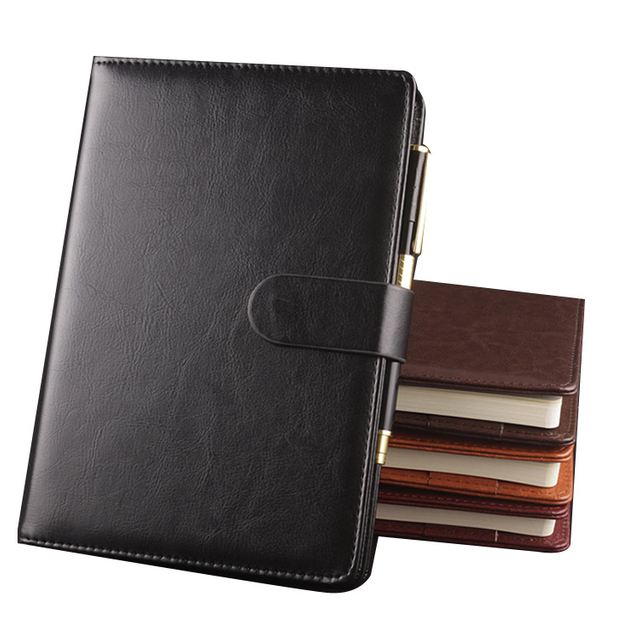 Office Supplies Fancy Business Gift A5 U Style Magnet Notebook with Pen Holder