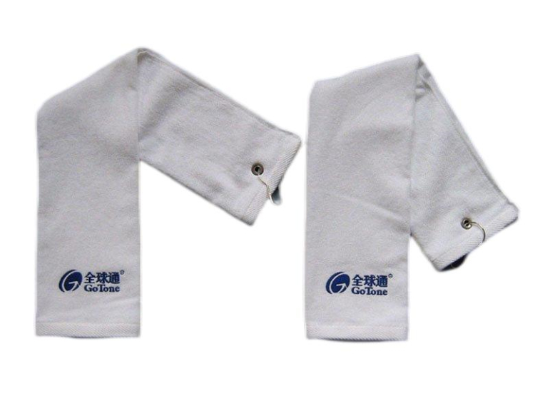 Custom Logo Car Telecom Promotion Gift Embroidery Cotton Carabiner terry Velvet Golf Towel 