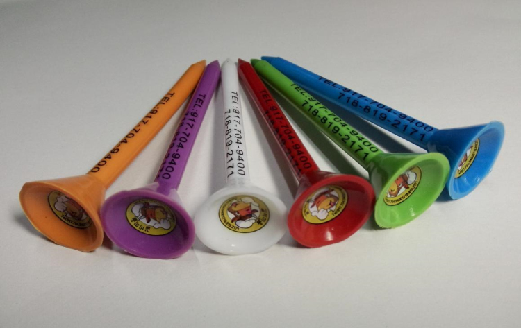 Wholesale OEM Custom Logo 70mm83mm assorted color Plastic Golf Tees