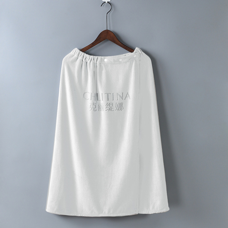 Comstom Logo Micofiber Terry Towel Velours Bath Skirt Bath Wrap