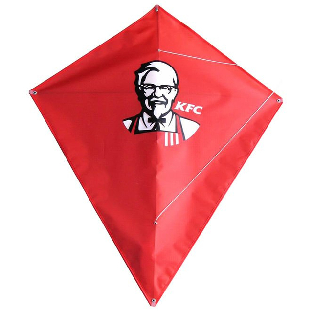 KFC Cola Restaurant Beverage Custom Logo Promotional Gift Printing Diamond Shape Children Kite