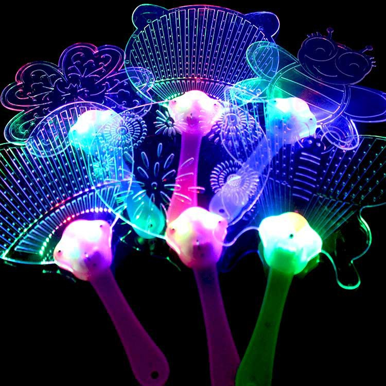 LED toys color light-emitting fan night light flash fan