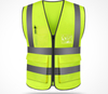 Police Traffic Building Industry High Visibility Safety Work Vest with Reflective Strips