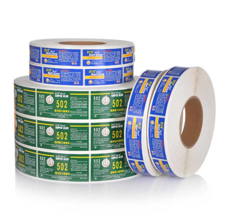 Custom Printed Logo Labels For Packaging Vinyl Waterproof Sticker Printing Roll Label Round Stickers