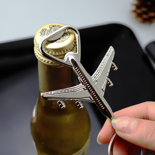 Airlines Promotional Gift Metal Plane Model Beer Bottle Opener