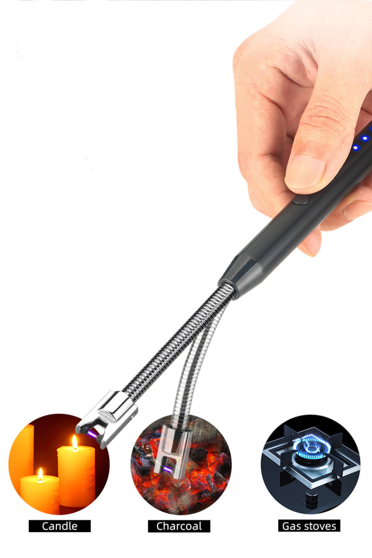 Portable Long Plasma Slim Rechargeable Usb Electric Arc BBQ Candle Lighter