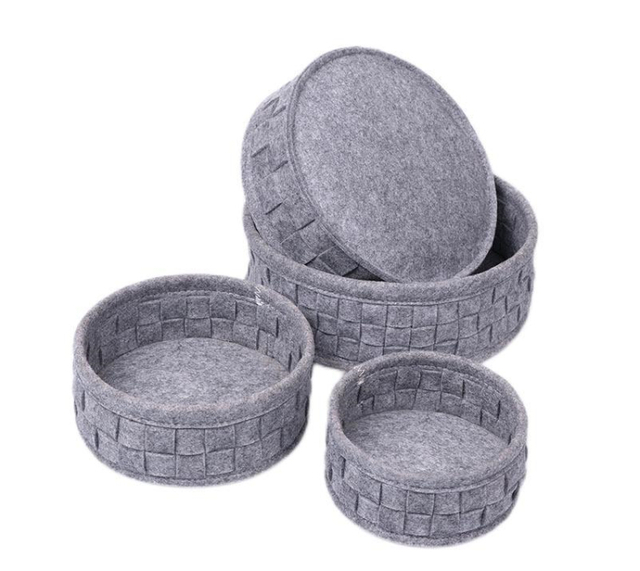 Custom Size Shape Home Organizers Felt Storage Baskets Dog Cat Pets Nest