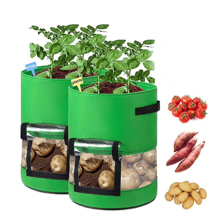 Durable Fabric felt grow bags plant bag for vegetable Potato garden