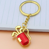 Metal Golf Keychain Zinc Alloy Golf Ball Golf Rod Golf Stick Keyring