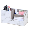 Functional Desk Organizer Leather Storage Rack Office Collection Box Simple Convenient Pen Holder Desktop Storage Box