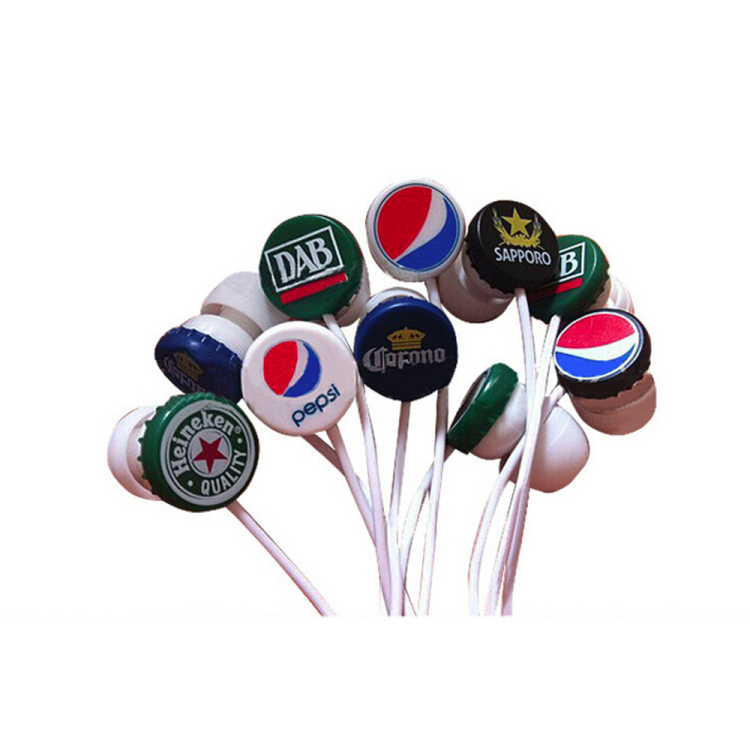 Cheap Custom Beer Beverage Food Promotional Gift Cable Wire Earphone