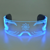 Custom Logo Flashing Acrylic Led Glasses, Light Up Sunglasses For Party