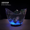 Custom Logo Colorful Light Bar Acrylic Champagne Bucket LED Luminate 5L Plastic Wine Cooler