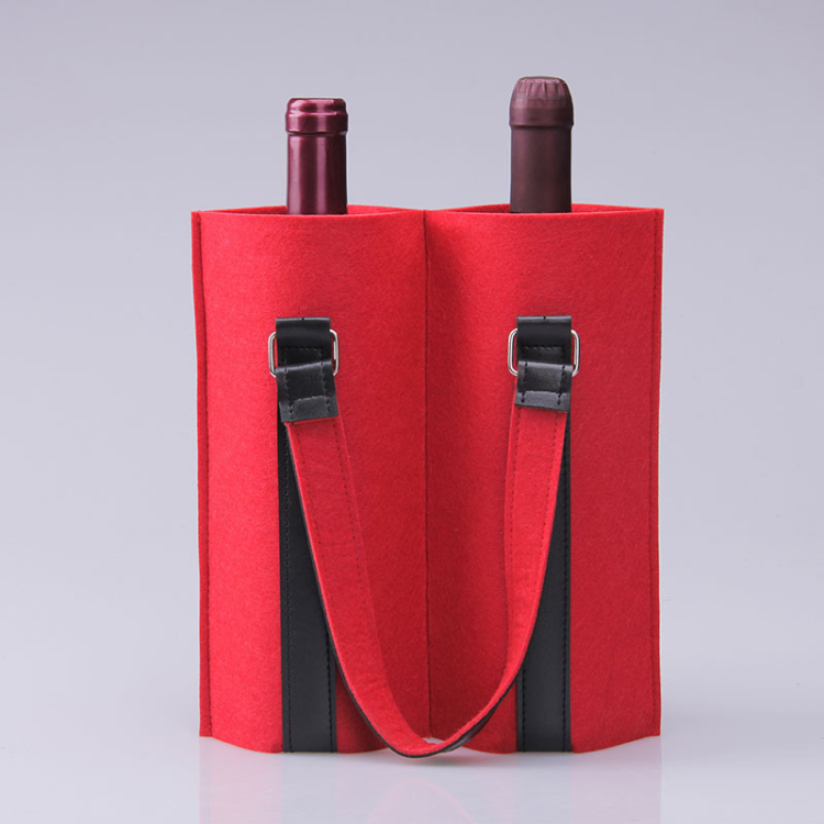 Chinese New Year Christmas Gift Banquet Felt Wine Bottle Cover Felt Wine Tote Bag