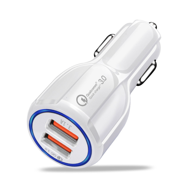 3.1A Portable Qualcomm Phone fast Charger 2 Port Usb Car Charger Quick Charge 3.0 Car Charger Dual usb