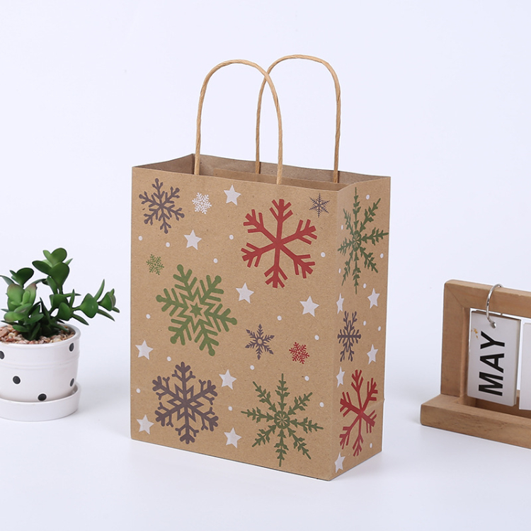 Christmas Gift Packing Kraft Paper Box with Custom Printing