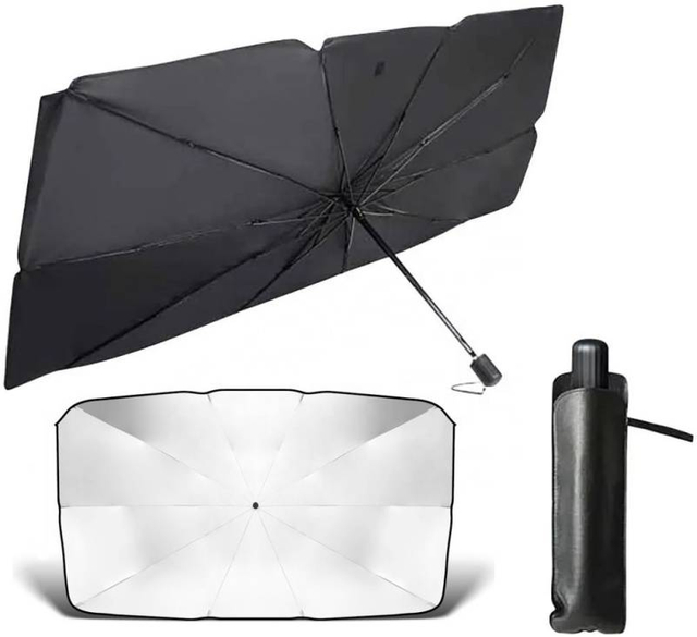 Summer front window canopy uv rays heat visor protector foldable car windshield sun shade umbrella