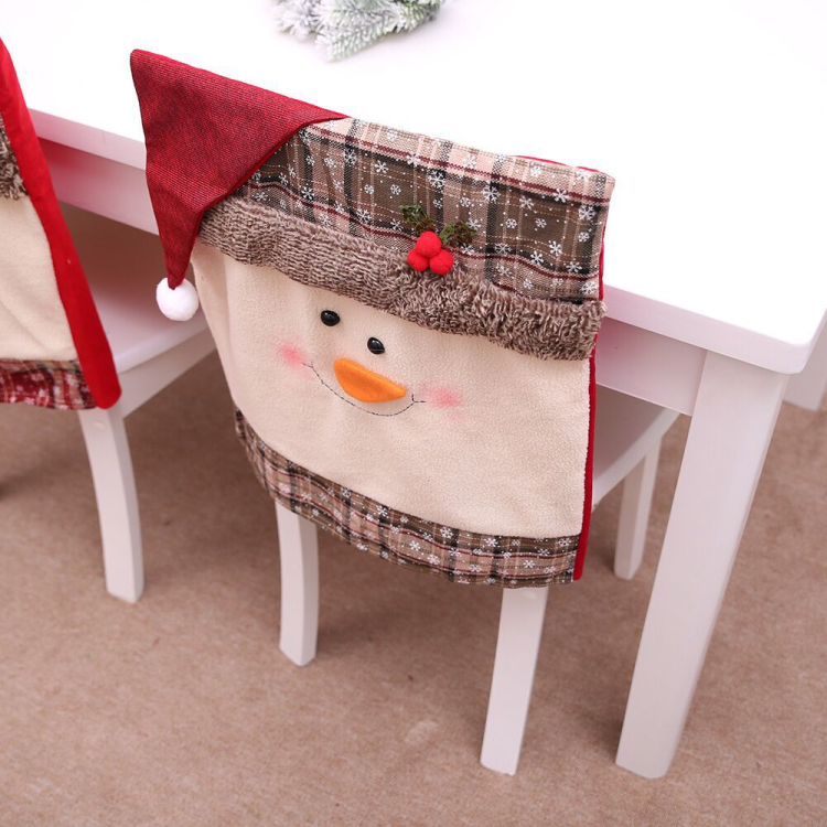 Christmas Decorations Home Decoration Chair Cover Restaurant Hotel Square Santa Stool Decoration