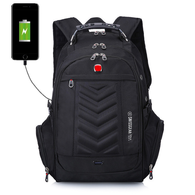 Custom Logo Gift Oxford Waterproof Classical Business Laptop Backpack with Power Bank Charging