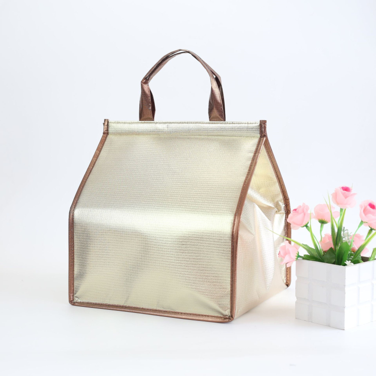 Custom Advertising Gift Restaurant Non Woven Lunch Bag Takeaway Food Cooler Bag