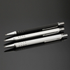 Promotional business gift Metal Click Ball Pen glossy silver plated luxury ballpoint press metal pen 