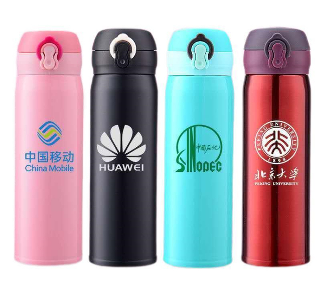 Cheap Price promotion solution vacuum flask double wall bottle insulated stainless steel water bottle with flip lid