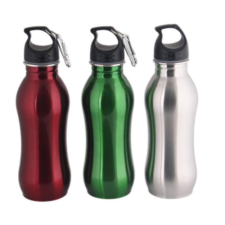 Sports Calabash Shape Stainless Steel Single Wall Water Bottle with Nozzle Lid
