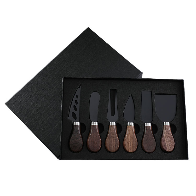 4pc sset Oak wood handle Cheese slicer Butter Spreader Forks cutter Kitchen Gadgets accessories