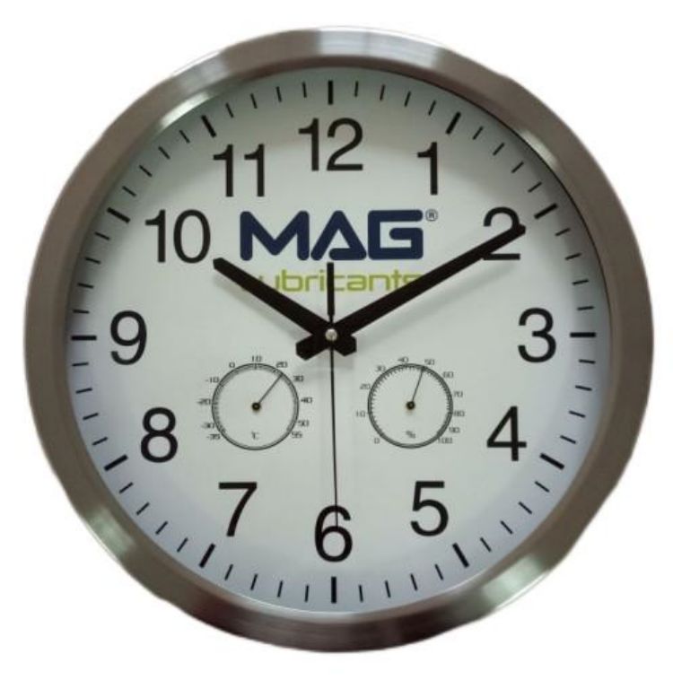 Custom Logo Printed Promotional Gift Metal Wall Clcok 30cm Quatz Wall Clock