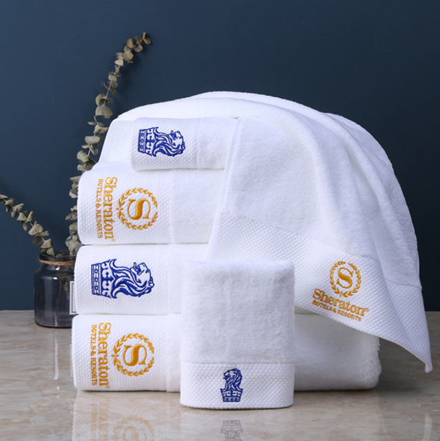 Sheraton Hotel Logo Embroidery Velour Towel