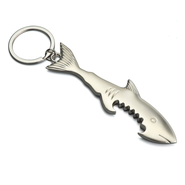 Creative Shark Shaped metal bottle opener keychains