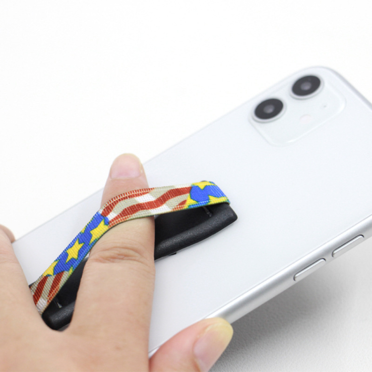 Mobile phone Flexible sticky strap with 3M and Soft Elastic Belt Sticking on the Back of cell Phone
