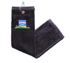 Custom Logo Car Telecom Promotion Gift Embroidery Cotton Carabiner terry Velvet Golf Towel 