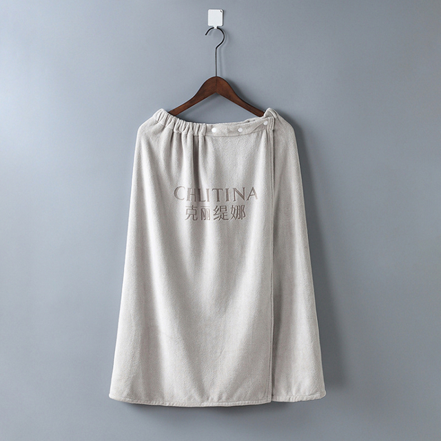 Comstom Logo Micofiber Terry Towel Velours Bath Skirt Bath Wrap