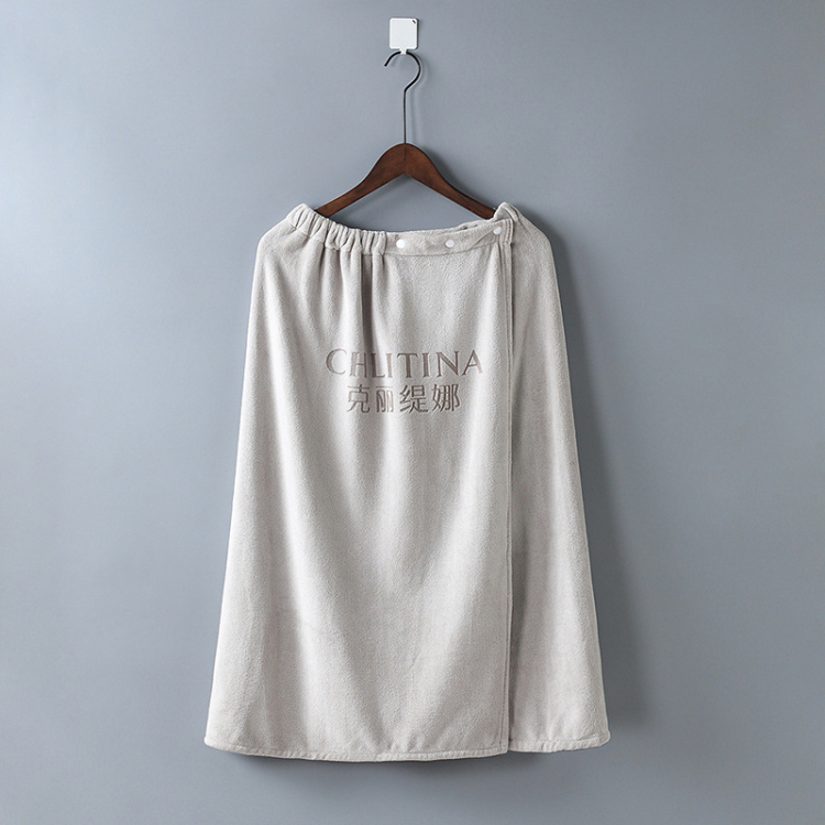 Comstom Logo Micofiber Terry Towel Velours Bath Skirt Bath Wrap