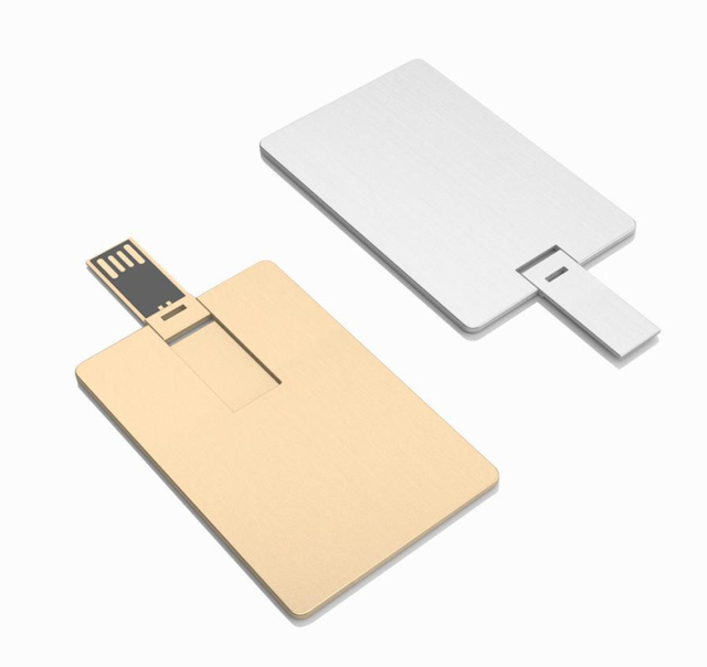 Executive Business Gift Metal Credit Card Shape USB Flash Drive USB3.0 Pendrive Flash Memory