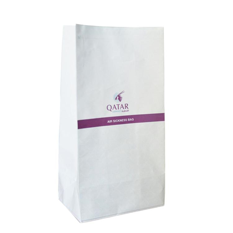 High-quality Wholesale Custom size logo mini template vomit paper bag Airline Disposable Air Sickness Bag