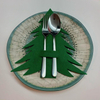 Creative Design Christmas Tree Shape Knife and Fork Holder Cover Christmas Table Decoration