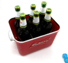 Wholesale PS Bud Ice Bucket For 6 Bottles Beer Ice Wine Cooler With 2 Ears Square KTV Bar Beer Ice Bucket