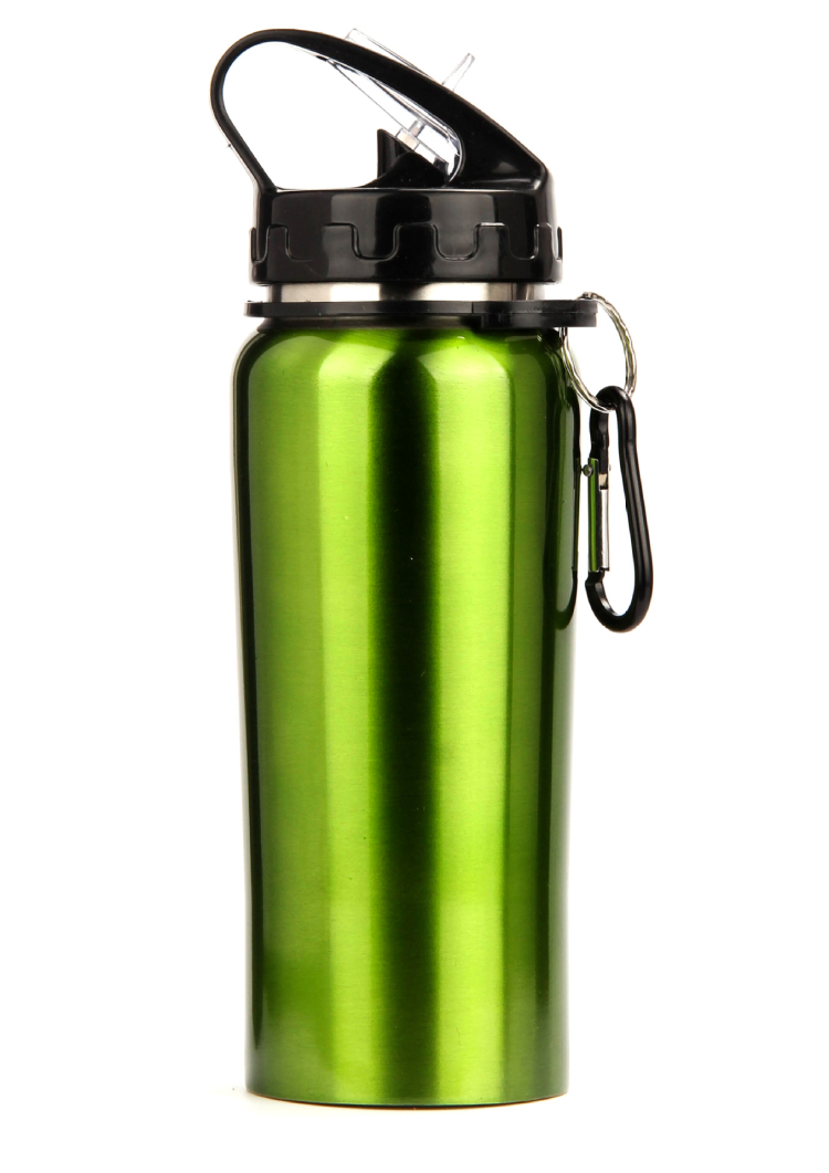 750ML Stainless Steel Flask Sports Bottle With Straw Handle Lid 500ml 750ml