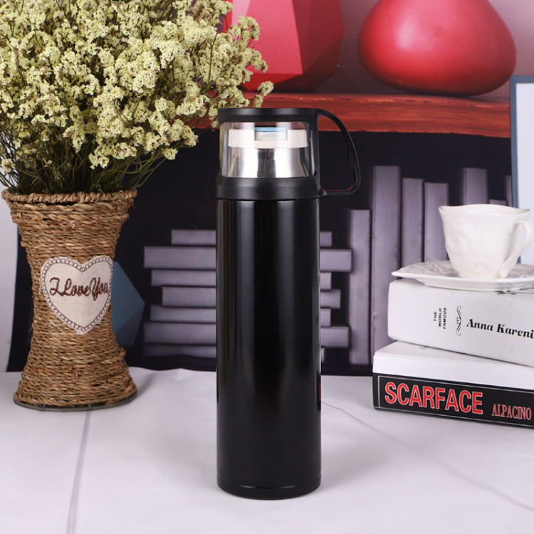 500ml Thermo Mug Vacuum Cup Stainless Steel Insulated Mug Thermal Bottle Water Bottle with cup