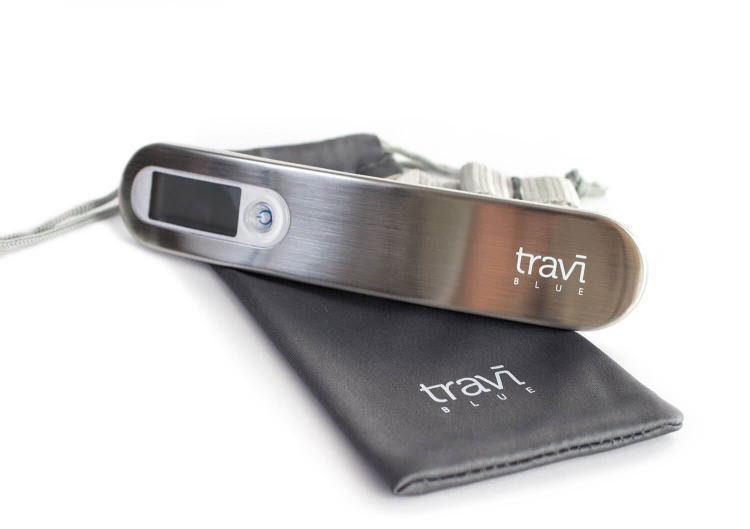 Mini stainless steel electronic hand-held scale portable 50KG webbed luggage scale household express package weighing