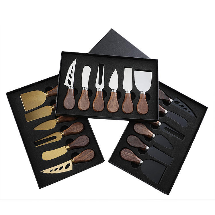 4pc sset Oak wood handle Cheese slicer Butter Spreader Forks cutter Kitchen Gadgets accessories