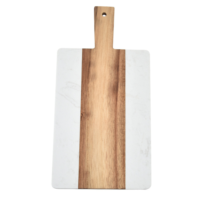 Charcuterie Steak Pizza Acacia Wood And Marble Cutting Board Marble Cheese Board