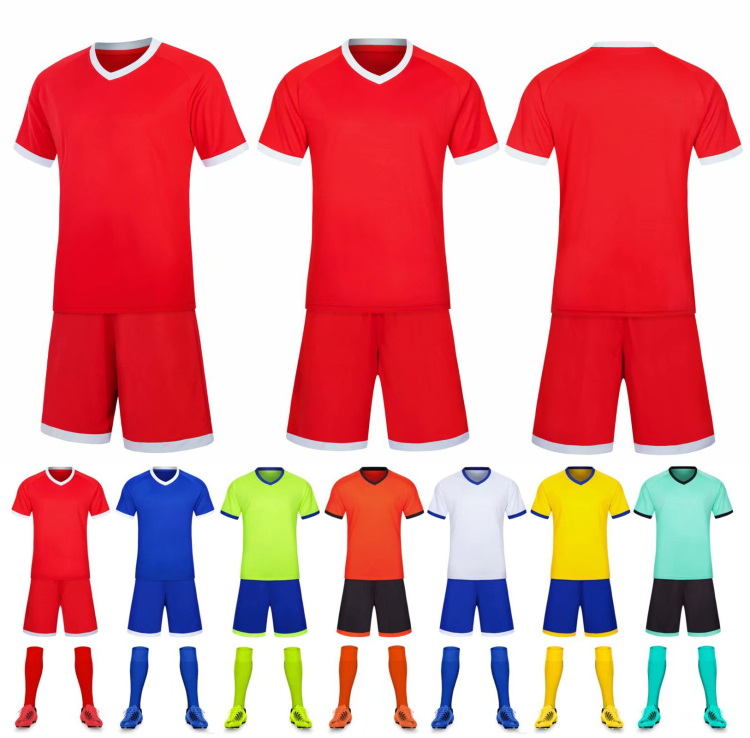 Wholesale Customized Logo Print Football Uniforms Training Game Set Soccer Jerseys