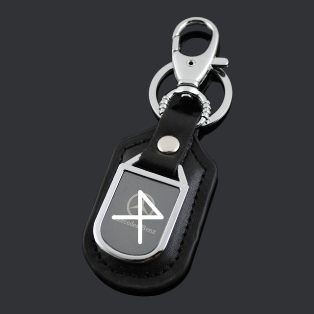 Wholesale Custom Gift Logo Creative Car Pendant Men Metal Leather Keyring