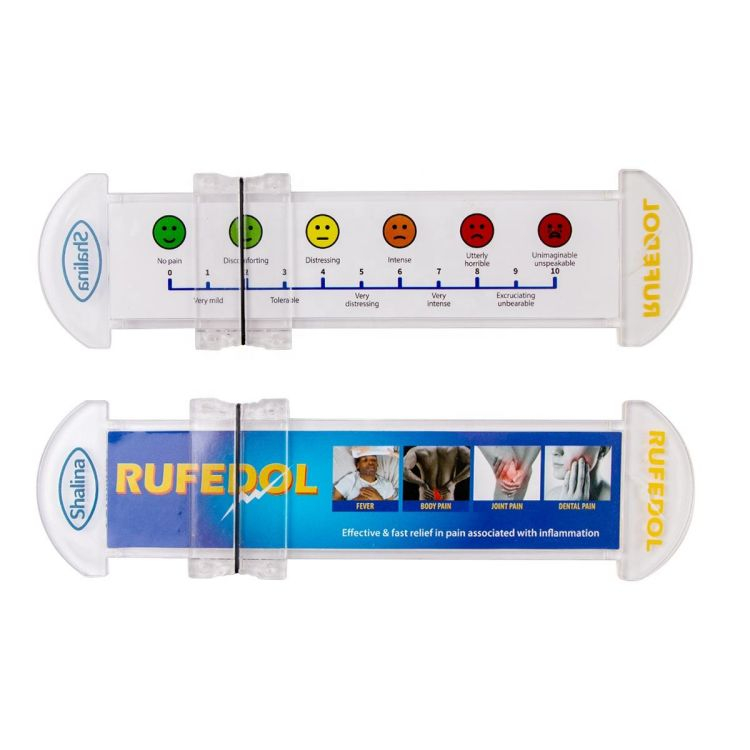 Custom Printed Plastic Medical Gift Pain Scale Ruler Pain Level Ruler
