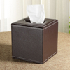 Custom Logo househould gift Leather Napkins Tissue Box