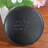 9cm,10cm Round Custom Logo PU Leather Cup Mat 6pcs in 1 Coaster