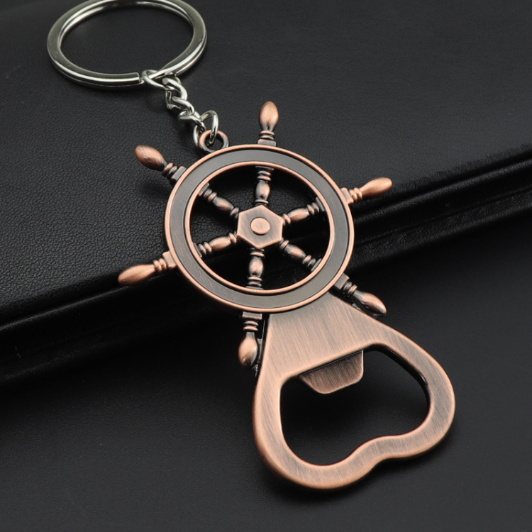 Sailor Gift Keychain Rudder Keyring Anchor Bottle Opener Nautical Theme Souvenir Beer Bottle Opener Keychain